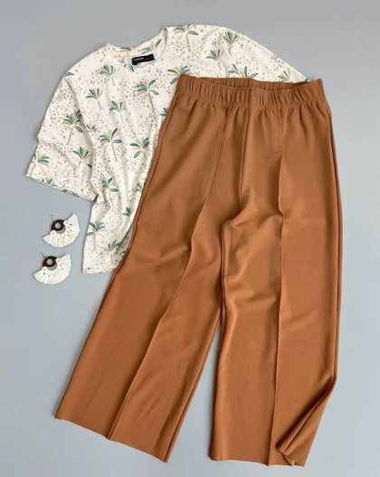 شلوار تک‌رنگ وارداتی کد 3672