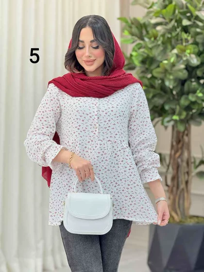 شومیز طرح دار ارغوان