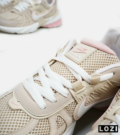 کفش کتانی زنانه کرم صورتی Nike cushlon مدل 5190