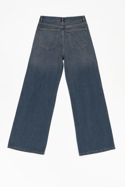 شلوار جین زنانه بگی آبی تیره جک پات ریزشی رویال جین royal jeans