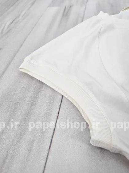 ست لباس راحتی تیشرت آستین حلقه و شورتک نخ پنبه