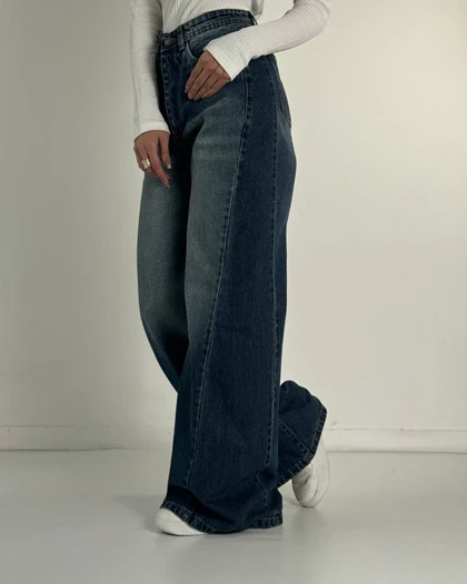 شلوار شافل آبی کد 1000209