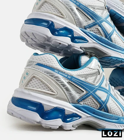 کفش کتانی مردانه سفید آبی ASICS KAYANO 20