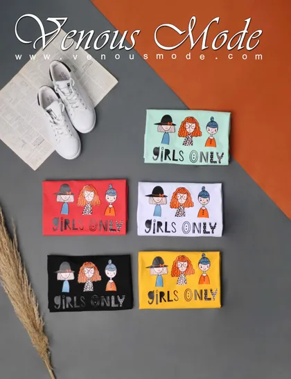 تیشرت آستین کوتاه طرح Girls Only
