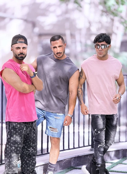 رکابی ورزشی وست بیسیک صورتی