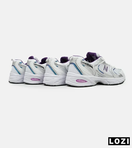 کفش کتانی مردانه و زنانه سفید آبی بنفش NEW BALANCE 530
