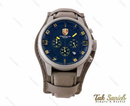 ساعت پورشه مردانه سه موتوره طوسی Porsche-3424-G