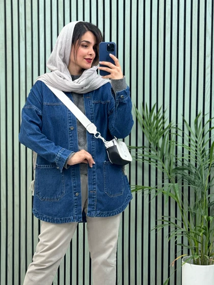 مانتو جین بلند مینو