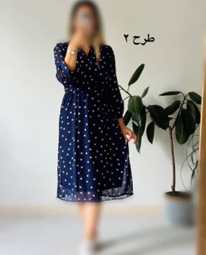 پیراهن حریر سرمه سری 14
