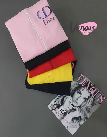 سویشرت جلو زیپ طرح DIOR
