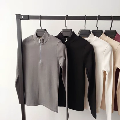 بلوز کبریتی نیم زیپ