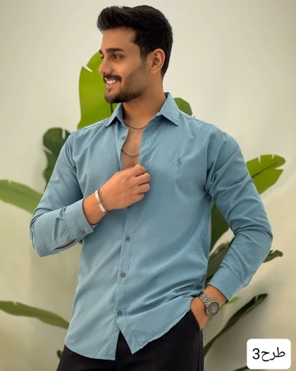 پیراهن مردانه استین بلند پلاس_کد4307