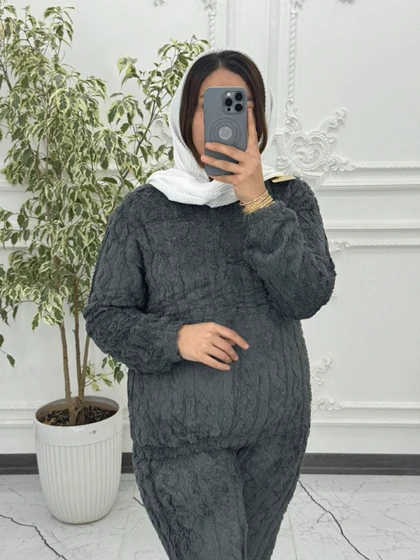 ست بلوز شلوار تدی برجسته 6827