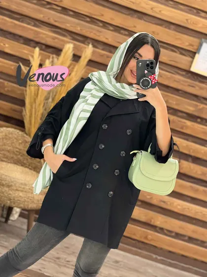 مانتو هشت دکمه آستین گت
