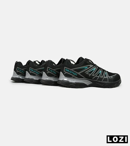 کفش کتانی بزرگ پا مشکی آبی سالومون Salomon X ULTRA