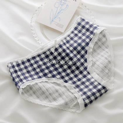 پک 12 عددی شورت نخی سورمه ای طرح قلب و پاپیون( سایز XL)