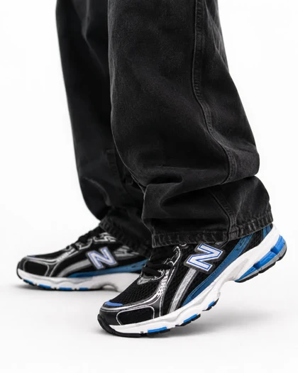 کفش کتانی مردانه مدل نیوبالانس مشکی آبی New BALANCE 740