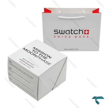 جعبه اصلی ساعت مچی امگا سواچ ماموریت به ماه Swatch-Box-7788-U