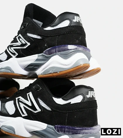 کفش کتانی مردانه و زنانه مشکی سفید طوسی NEW BALANCE 9060