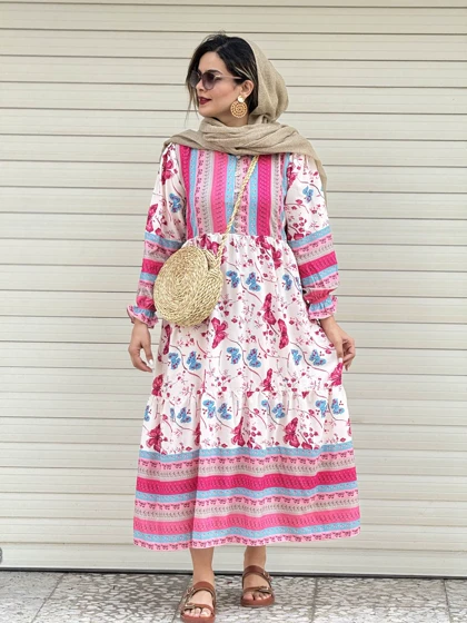 مانتو پیراهنی دکمه دار غزال