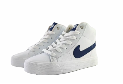 کفش اسپرت زنانه برند نایکی مدل بلیزر ساق‌دار nike سفید سرمه‌ای کد 87