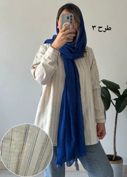 شومیز مانتویی لینن نچرال کوک دوزی