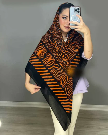روسری یالق طرح پلنگی
