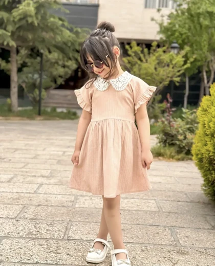 پیراهن یقه گیپوری