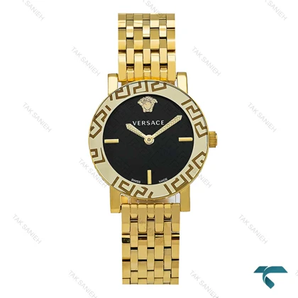 ساعت ورساچه Greca Glass زنانه طلایی صفحه مشکی Versace-7254-L