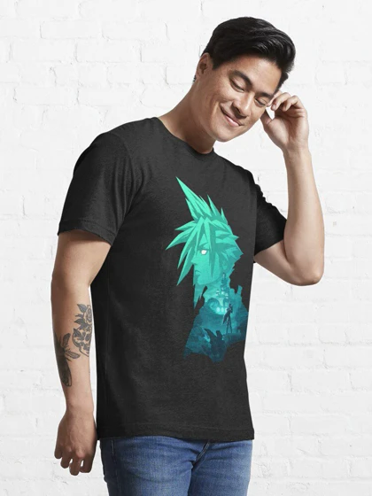 تیشرت طرح فاینال فانتزی | SOLDIER 1st Class Black Essential T-Shirt کد 251921