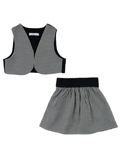 ست جلیقه و دامن دخترانه جاستیفای Justify کد 35521