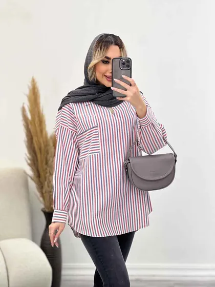 مانتو شومیزی راه راه