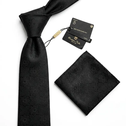 کراوات و پوشت دستدوز طرح گل 7 پر برند Massimo Dutti