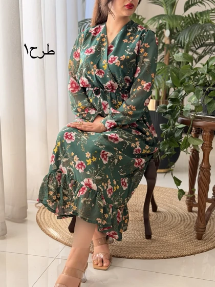 پیراهن حریر آوا کد2537