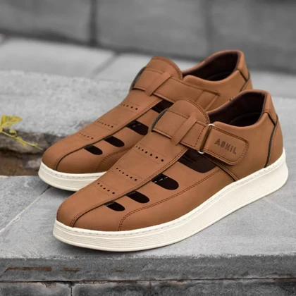 صندل مردانه نسکافه ای مدل Arman