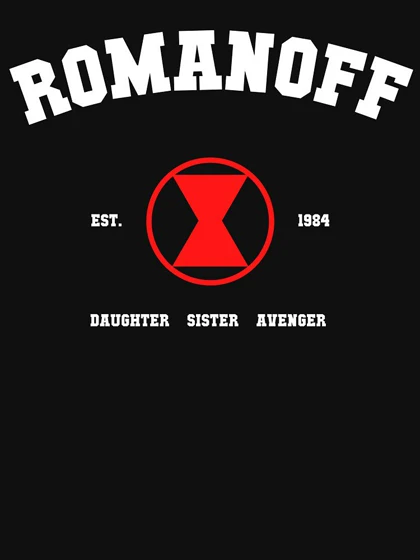 تیشرت کلاسیک مارول تیشرت Marvel طرح Romanoff Est. 1984 Widow Tribute