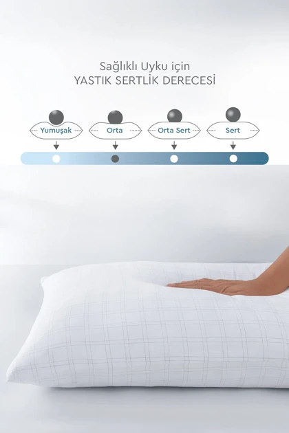 بالش Yataş مدل Anti-Stress 2'li Rollpack میکروفایبر - سفید