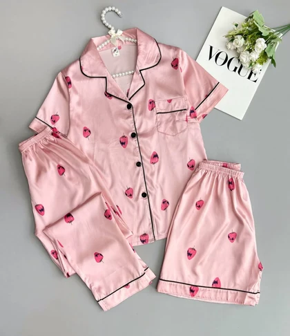 ست سه تیکه ساتن کد 3358