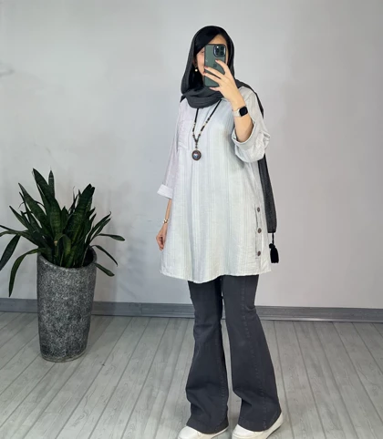 مانتو دکمه دار نیکتا(ایراد دار)