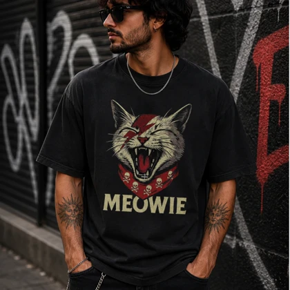 تیشرت طرح گربه meowie