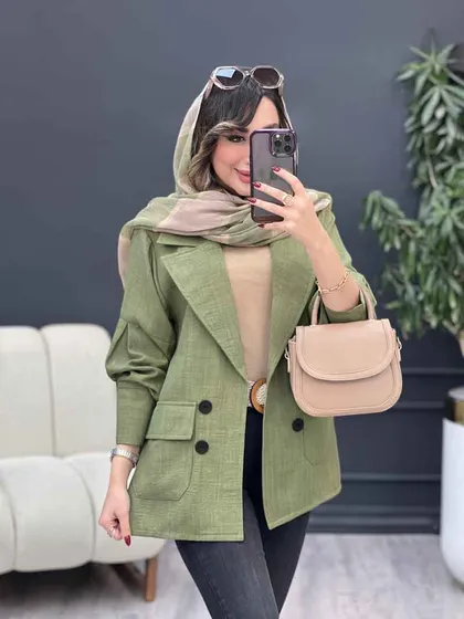 مانتو کتی چهار دکمه آوینا