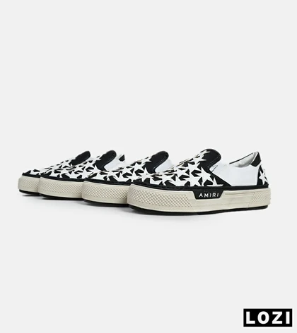 کفش اسنیکرزونس مشکی سفید Amiri Stars مدل 6033