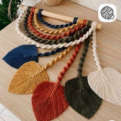 دیوار کوب مکرومه بافی مدل رنگین کمان کد 03