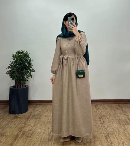 پیراهن مانتویی بلند سروین
