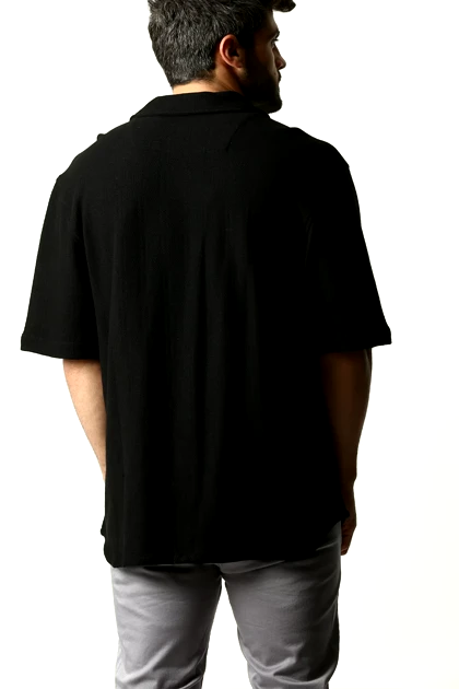 پیراهن یقه انگلیسی ژاکارد مردانه طرح مربع