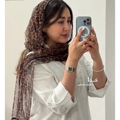 شال توری پلنگی کد1040