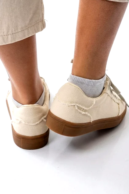 کفش ونس بندی کتان زنانه