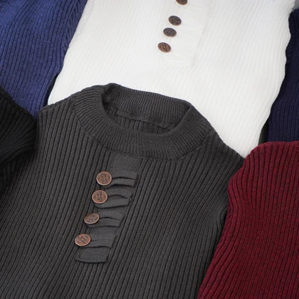 بافت مردانه سفید مدل دکمه‌ای