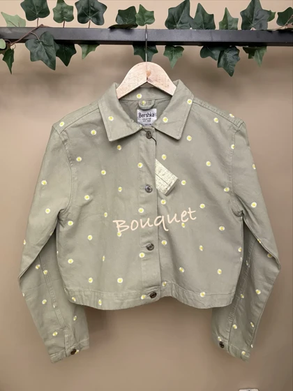 کت کراپ گلدوزی برشکا