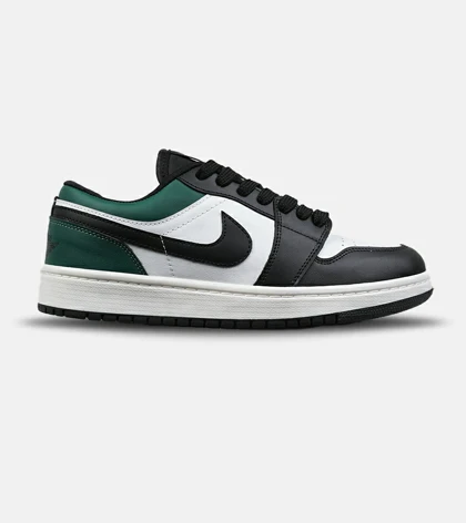 کفش کتانی مردانه و زنانه سفید مشکی سبز NIKE jordan 1 مدل 8777
